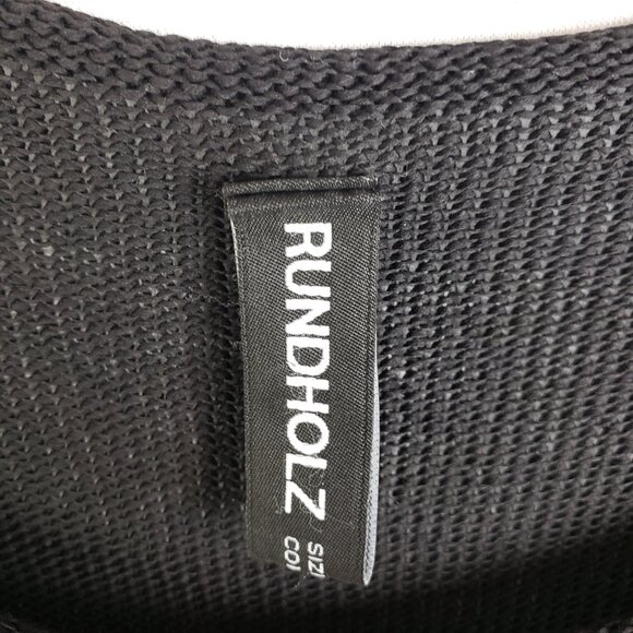 RUNDHOLZ Tunic Sweater Asymmetrical Hem Black Minimalist Lagenlook size M Goth - Picture 5 of 14